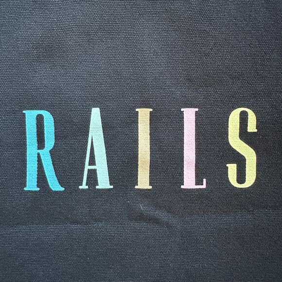 Rails Black Canvas Tote Bag - Picture 3 of 5